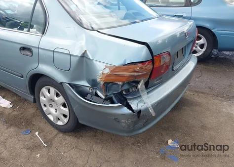 2000 Honda Civic Lx z USA, uszkodzony, nr VIN 1HGEJ6678YL057178